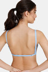 Zivame Beautiful Basics Double Layered Non Wired 3/4Th Coverage Backless Bra - Little Boy Blue — thumbnail 4